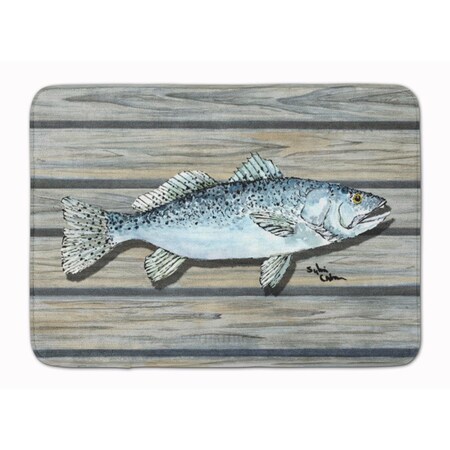 Carolines Treasures Fish Speckled Trout Machine Washable Memory Foam Mat 8494-RUG